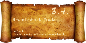 Brandschott Anatol névjegykártya